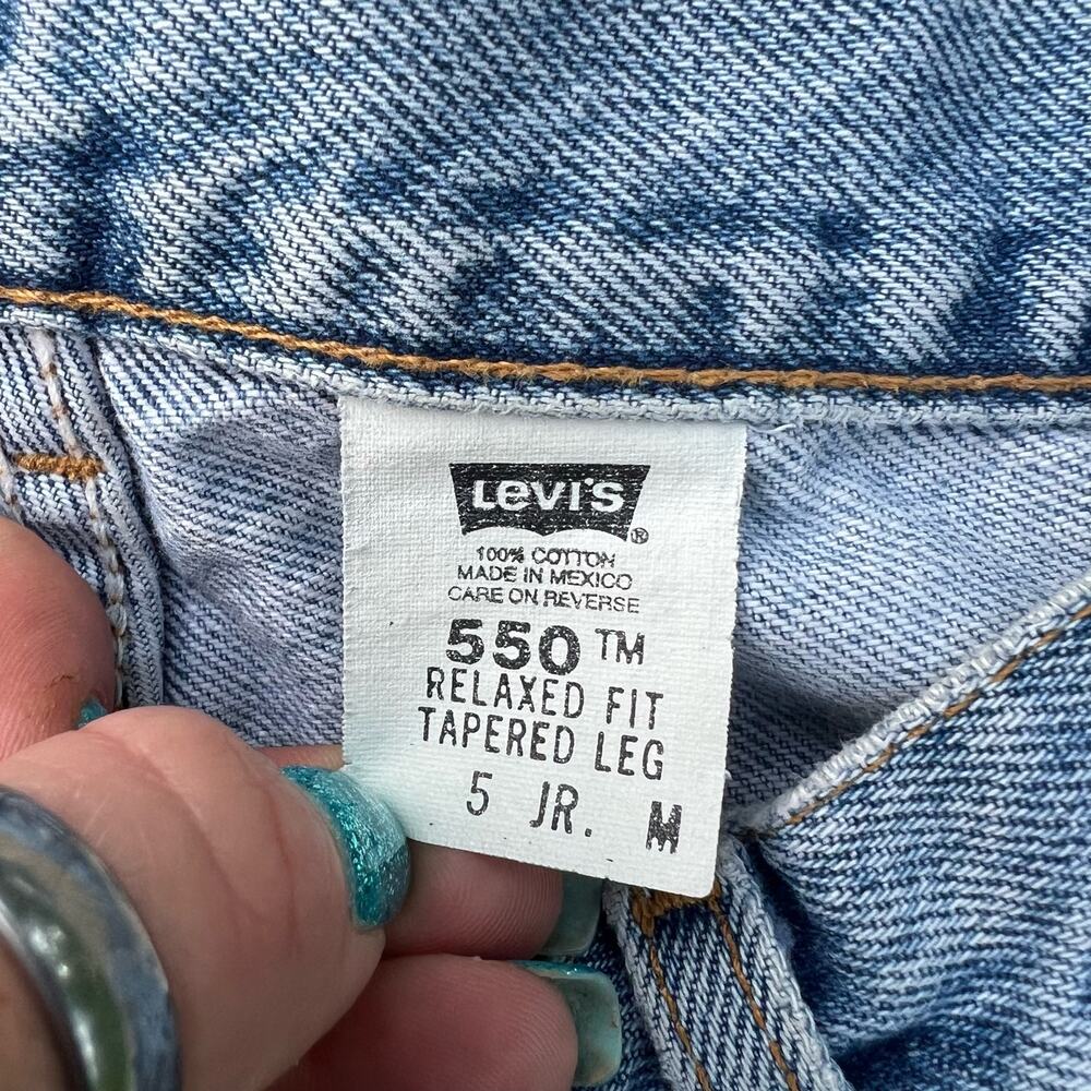 Vintage Y2K Levi’s 550 relax fit tapered leg jeans Ladies 5 Jr M - Picture 6 of 7